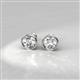 2 - Carys White Sapphire (3mm) Solitaire Stud Earrings 