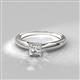 2 - Adsila Princess Cut Blue Topaz Solitaire Engagement Ring 