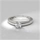 2 - Ilone White Sapphire Solitaire Engagement Ring 