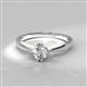 2 - Isla 5.00 mm Round  White Sapphire Solitaire Engagement Ring  