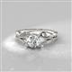 2 - Trissie Black Diamond Floral Solitaire Engagement Ring 