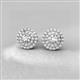 2 - Eryn Pink Tourmaline and Diamond Double Halo Stud Earrings 