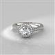 4 - Vida Signature 1.33 ctw IGI Certified Lab Grown Diamond (VS1/F) and Natural Diamond Halo Engagement Ring 