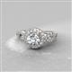 2 - Hana Signature Peridot and Diamond Halo Engagement Ring 