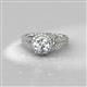 4 - Levana Signature Red Garnet and Diamond Halo Engagement Ring 