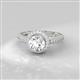 2 - Ivanka Signature 1.90 ctw IGI Certified Lab Grown Diamond Round (6.50 mm) & Natural Diamond Round (1.30 mm) Halo Engagement Ring 