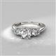2 - Erela Signature Three Stone with Side Diamond Engagement Ring 