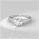 4 - Della Signature Diamond and Lab Created Alexandrite Solitaire Plus Engagement Ring 