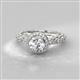 2 - Riona 1.17 ctw IGI Certified Lab Grown Diamond Round (6.50 mm) & Natural Diamond Round (1.20 mm) Halo Engagement Ring  