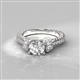 4 - Anora Signature 1.35 ctw IGI Certified Round Lab Grown Diamond (VS1/F) and Natural Diamond Engagement Ring 