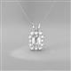2 - Xuan Rhodolite Garnet and Diamond Halo Pendant 