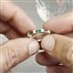 2 - Sarah Baguette Lab Created Emerald and Round Diamond Wedding Band 