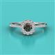 8 - Caline Desire Round Lab Created Alexandrite and Round Diamond Floral Halo Engagement Ring 