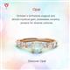 8 - Julian Desire 6.00 mm Round Opal and Bezel Set Diamond Engagement Ring 