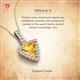 7 - Barbara Trillion Cut Citrine and Round Diamond Halo Pendant Necklace 