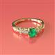9 - Carina Signature Emerald and Diamond Engagement Ring 