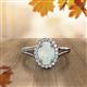 8 - Deborah Desire Oval Cut Opal and Round Diamond Twist Rope Split Shank Halo Engagement Ring 