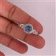 10 - Hana Signature Aquamarine and Diamond Halo Engagement Ring 