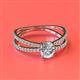 7 - Flavia Classic Round Diamond Criss Cross Engagement Ring 