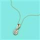 6 - Mandana 5.00 mm Round Aquamarine and Diamond Vertical Infinity Pendant Necklace 