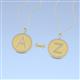9 - A 2 Z (Halo) Round Diamond Circle Initial Pendant Necklace 