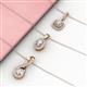 7 - Mandana 5.00 mm Round Diamond Vertical Infinity Pendant Necklace 
