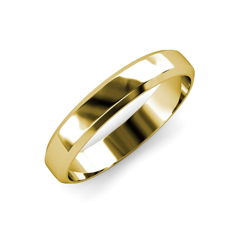 Feivel High Polish 4.00 mm Beveled Edge Wedding Band 