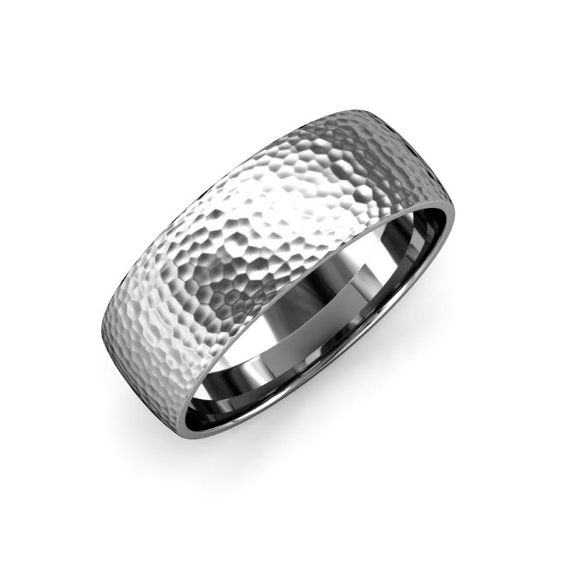 Valerio Hammer Finish 2.00 mm Dome Wedding Band 