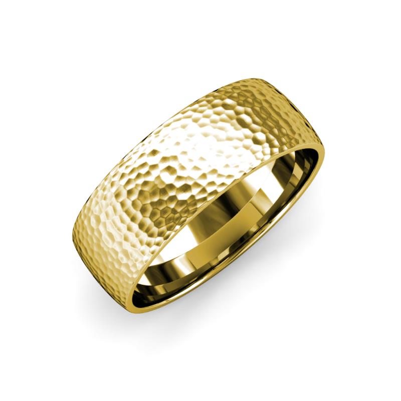 Valerio Hammer Finish 2.00 mm Dome Wedding Band 