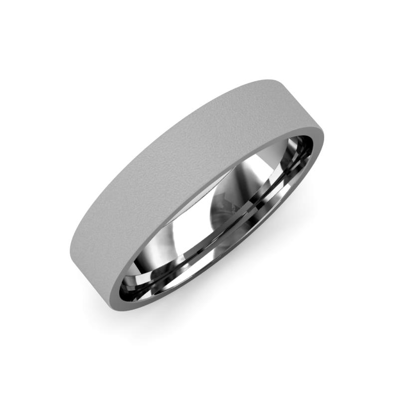 Aidan Glass Finish 2.00 mm Flat Comfort Fit Unisex Wedding Band 