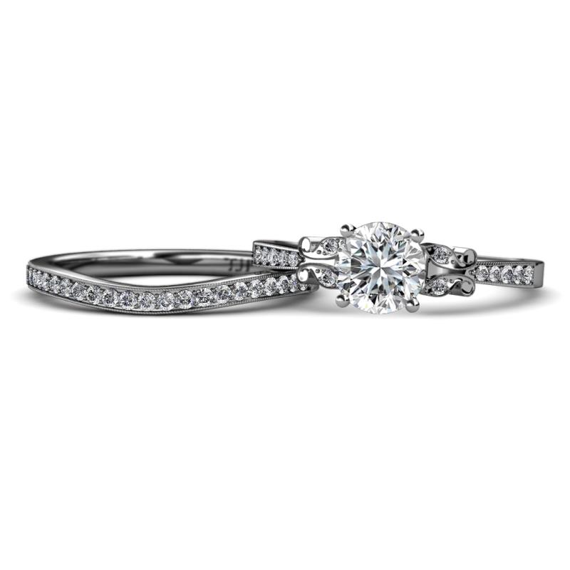 Zaidee Semi Mount Butterfly Bridal Set Ring 