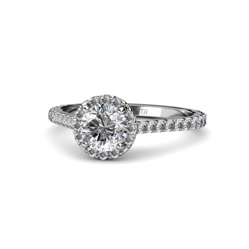 Milah Semi Mount Halo Engagement Ring 