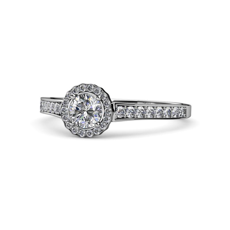 Arael Semi Mount Halo Engagement Ring 