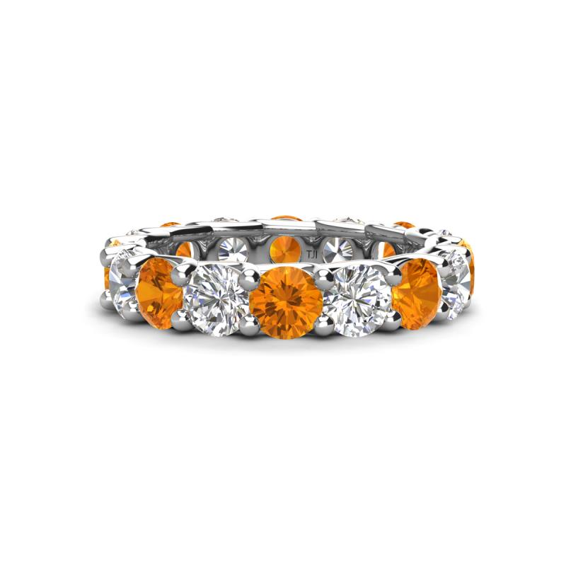 Laida 3.60 ctw (4.00 mm) Citrine and Diamond Eternity Band 