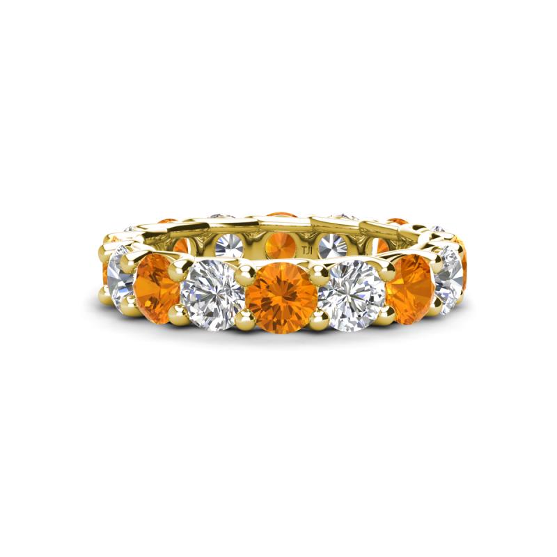 Laida 3.60 ctw (4.00 mm) Citrine and Diamond Eternity Band 