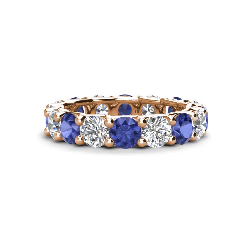 Laida 3.60 ctw (4.00 mm) Iolite and Diamond Eternity Band 