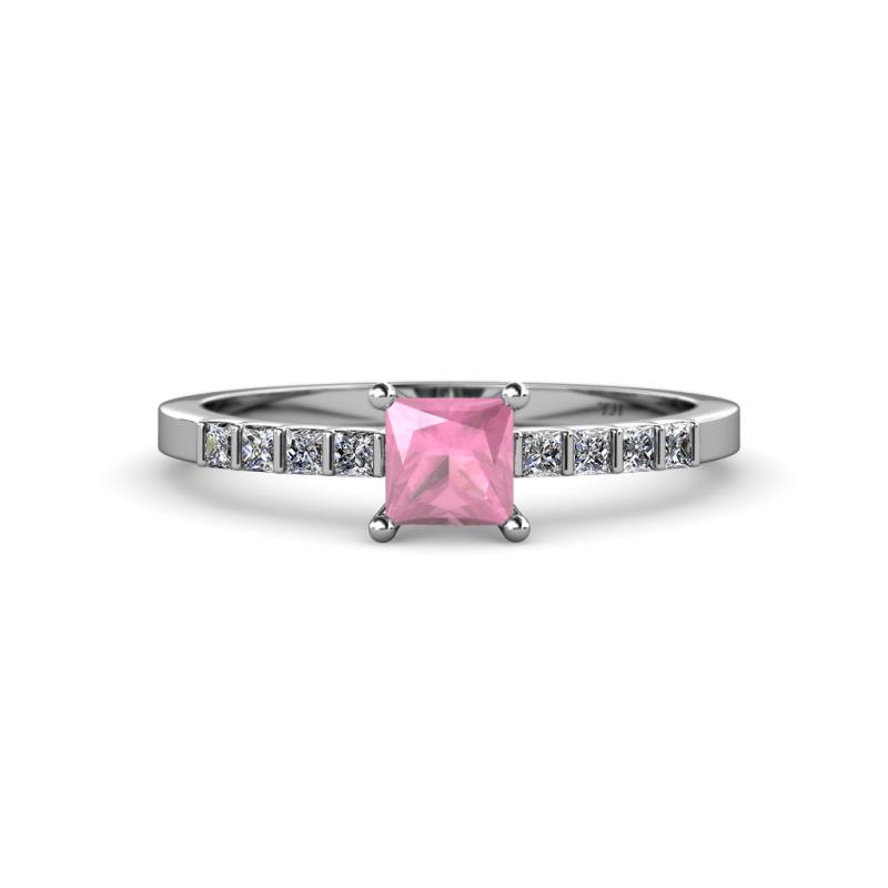 Fenice Pink Tourmaline and Diamond Bridal Set Ring 