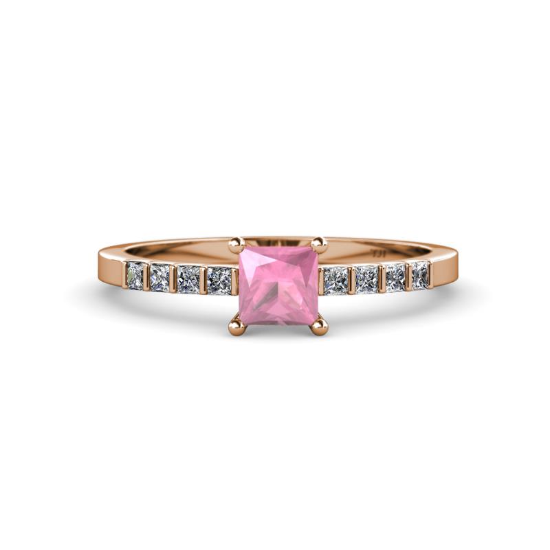 Fenice Pink Tourmaline and Diamond Bridal Set Ring 