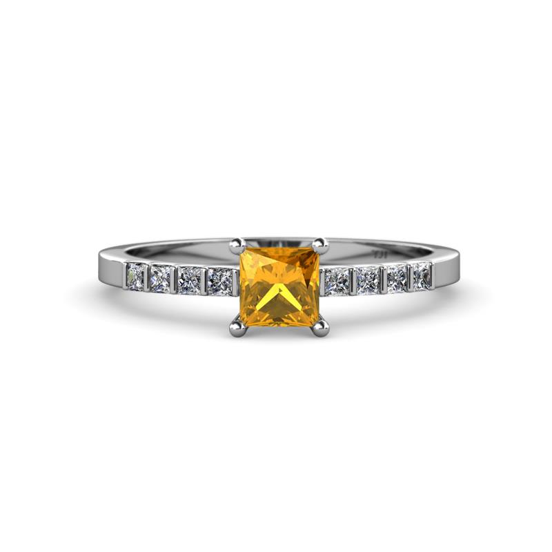 Fenice Citrine and Diamond Bridal Set Ring 