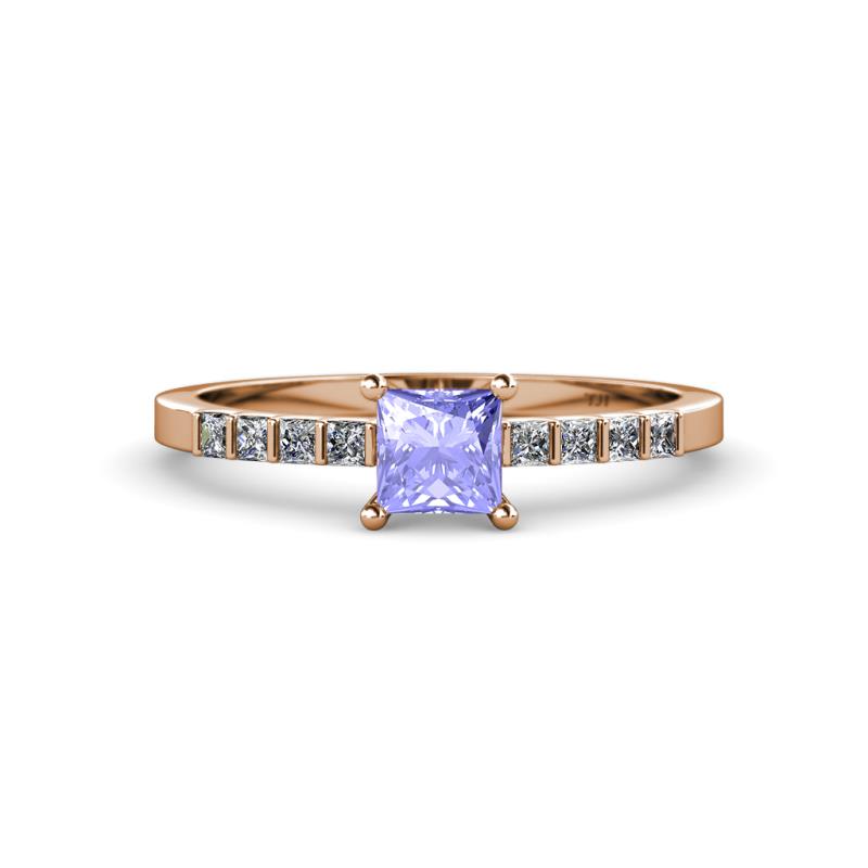 Fenice Tanzanite and Diamond Bridal Set Ring 