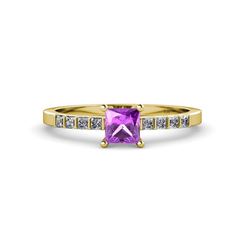 Fenice Amethyst and Diamond Bridal Set Ring 