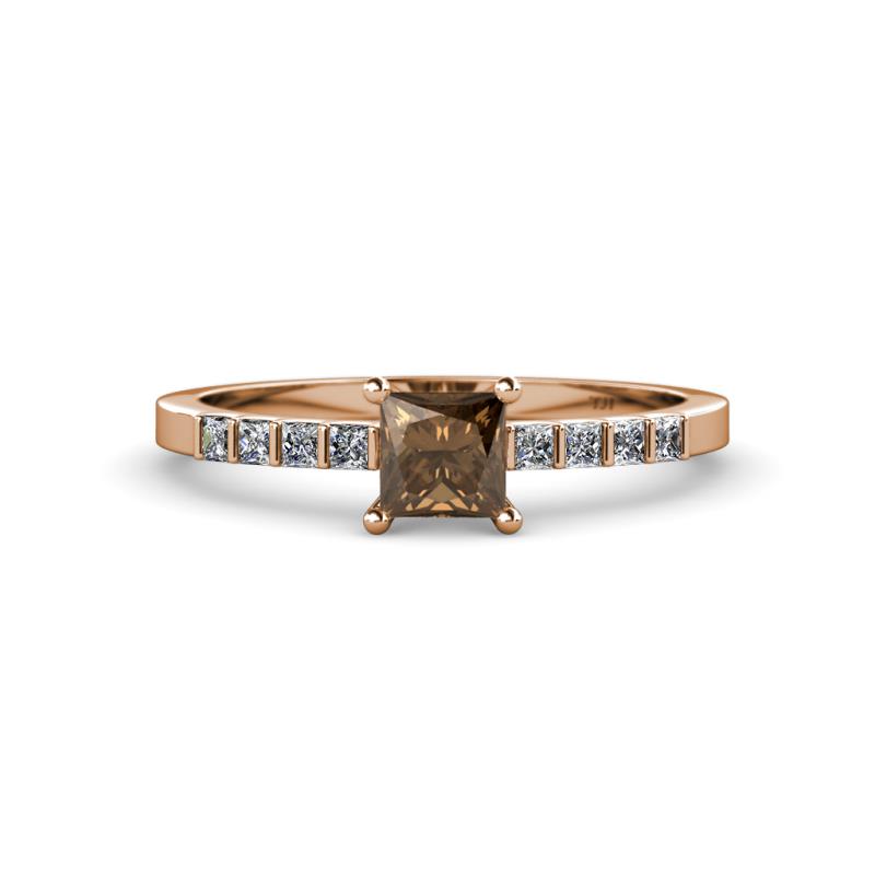 Fenice Smoky Quartz and Diamond Bridal Set Ring 