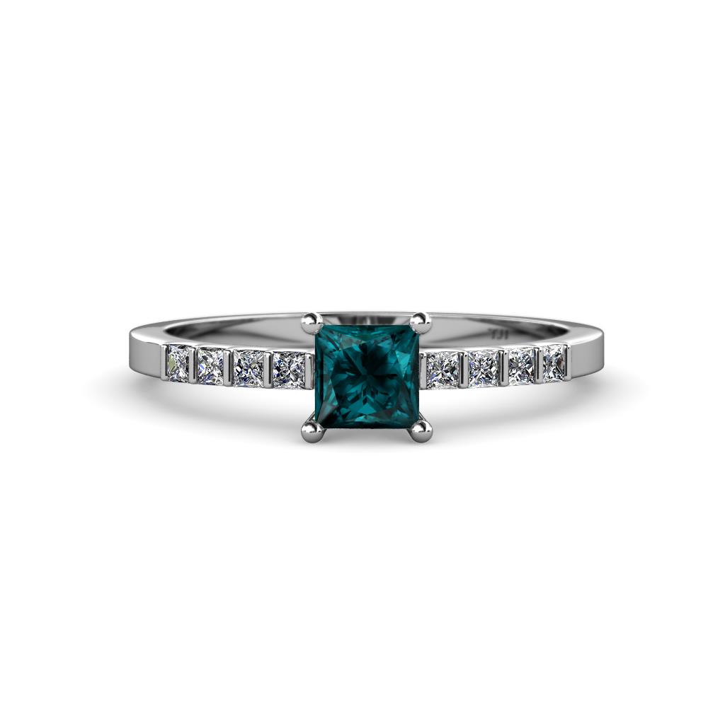 Fenice London Blue Topaz and Diamond Bridal Set Ring 