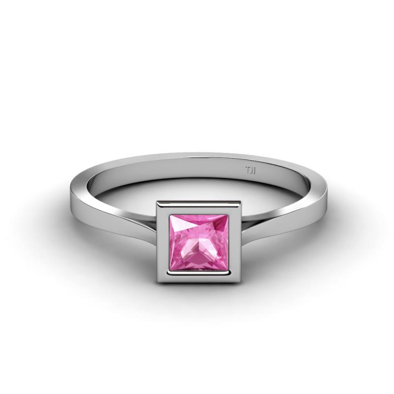 Elcie Lab Created Pink Sapphire Solitaire Ring  