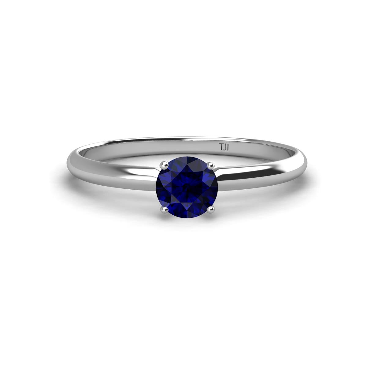 Solus Round Blue Sapphire Solitaire Engagement Ring  