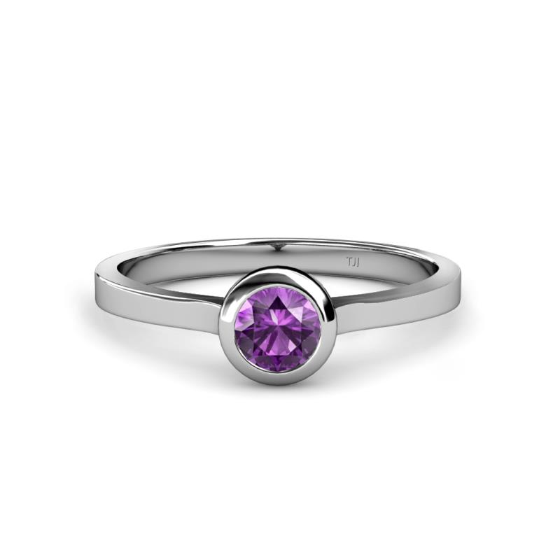 Natare 0.40 ct Amethyst Round (5.00 mm) Solitaire Engagement Ring  