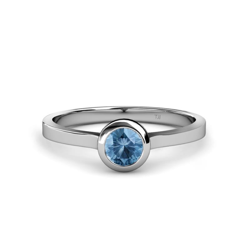 Natare 0.50 ct Blue Topaz Round (5.00 mm) Solitaire Engagement Ring  