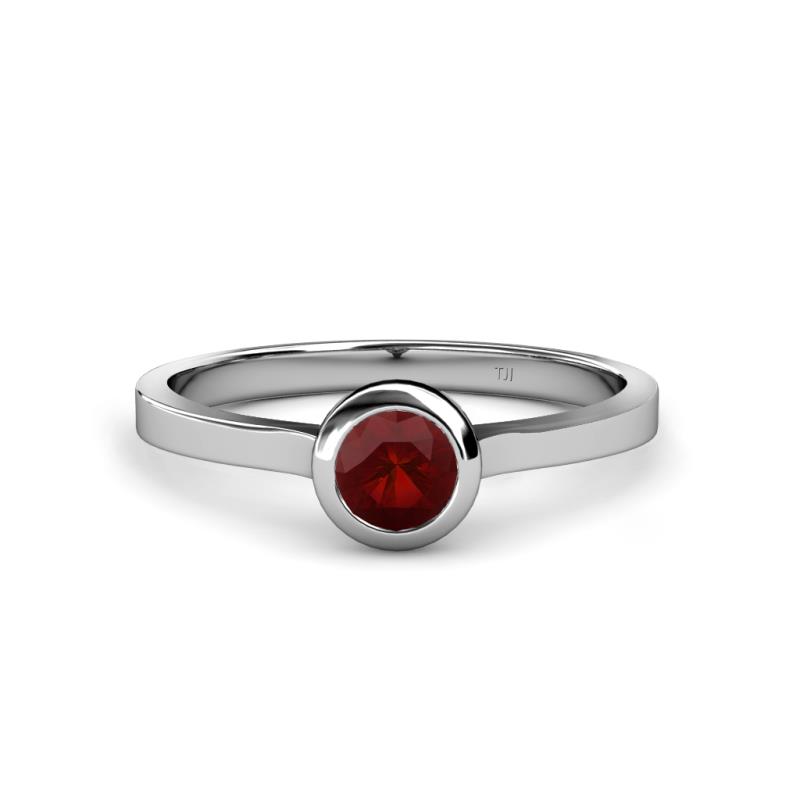 Natare 0.63 ct Red Garnet Round (5.00 mm) Solitaire Engagement Ring  