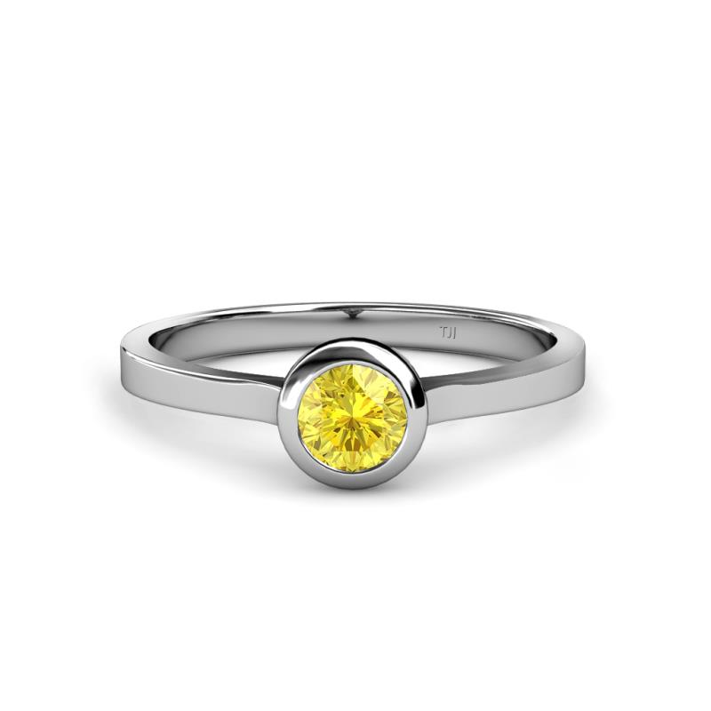 Natare 0.53 ct Yellow Sapphire Round (5.00 mm) Solitaire Engagement Ring  