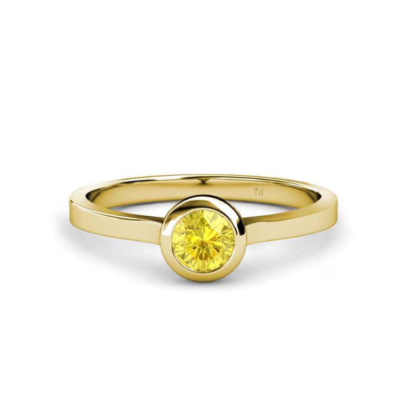 Natare 0.53 ct Yellow Sapphire Round (5.00 mm) Solitaire Engagement Ring  
